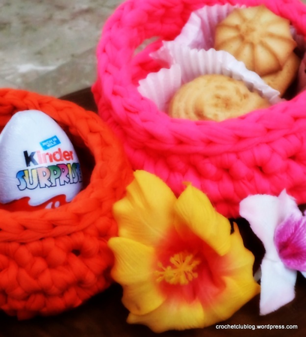Crochet Fabric Yarn Nesting Baskets